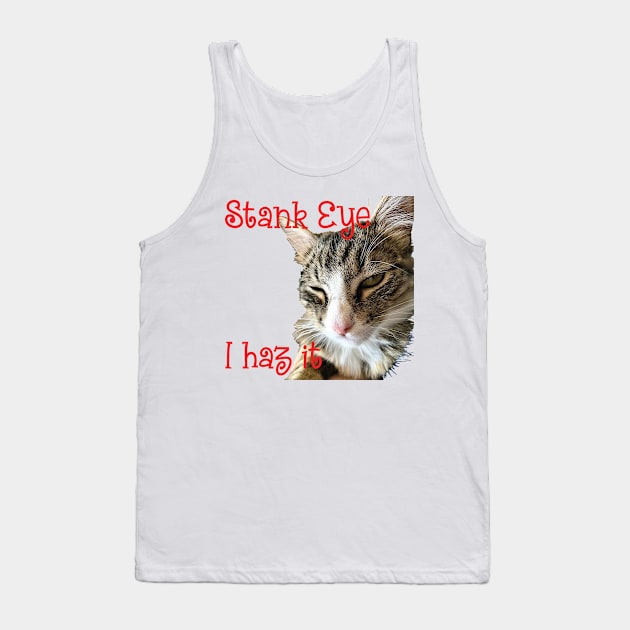 STANK EYE, I haz it! annoyed Maine Coon cat Tank Top by TanoshiiNeko